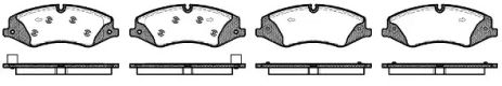 Комплект гальмівних колодок, дискове гальмо LAND ROVER, REMSA (140910)