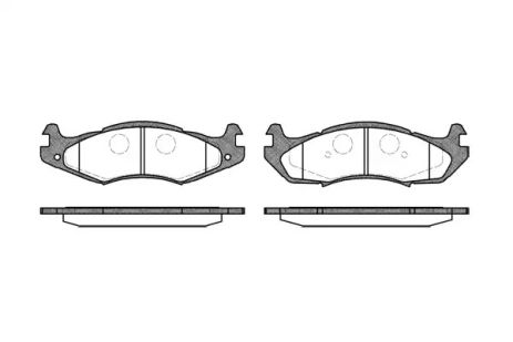 Комплект тормозных колодок, дисковый тормоз HUMMER HUMMER, JEEP COMANCHE, REMSA (046300)