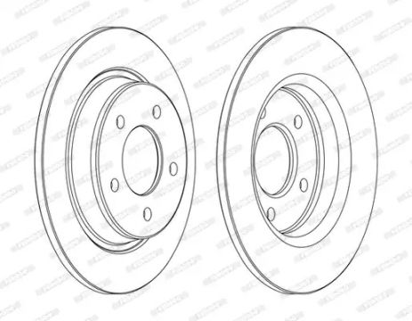 Диск гальмівний MAZDA 5, FERODO (DDF1546C)