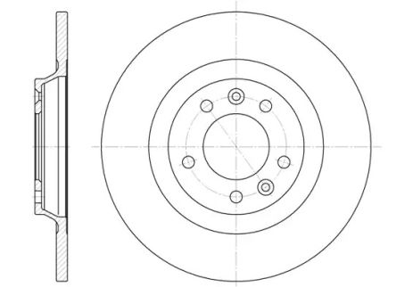 Тормозной диск задний CITROËN C5/PEUGEOT 407/508/607/RCZ 1.6-3.0 04-, WOKING (D669000)