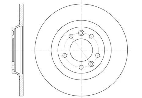 Диск гальмівний задній CITROËN C5/PEUGEOT 407/508/607/RCZ 1.6-3.0 04-, WOKING (D669000)