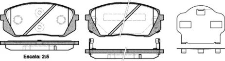 Комплект гальмівних колодок, дискове гальмо JAC REFINE, HYUNDAI i40, REMSA (130202)