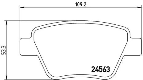 Комплект тормозных колодок, дисковый тормоз SKODA OCTAVIA, SEAT ALTEA, BREMBO (P85114)