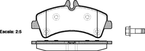 Комплект тормозных колодок, дисковый тормоз MERCEDES-BENZ SPRINTER, VW CRAFTER, REMSA (124700)