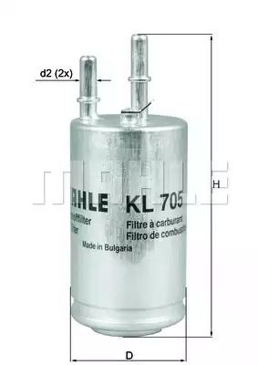 Фільтр паливний VOLVO V40, MAHLE/KNECHT (KL705)
