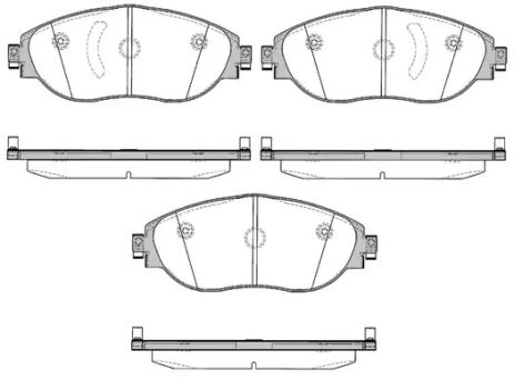 Комплект гальмівних колодок, дискове гальмо VW TIGUAN, REMSA (147000)