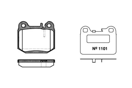 Комплект тормозных колодок, дисковый тормоз MERCEDES-BENZ M-CLASS, REMSA (001440)