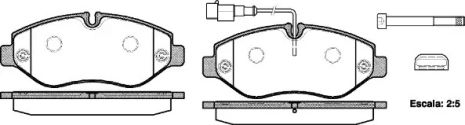 Комплект тормозных колодок, дисковый тормоз NISSAN NT400, REMSA (124502)