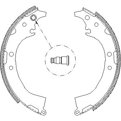 Комплект гальмівних колодок DAIHATSU TERIOS, TOYOTA CAMI, REMSA (408500)