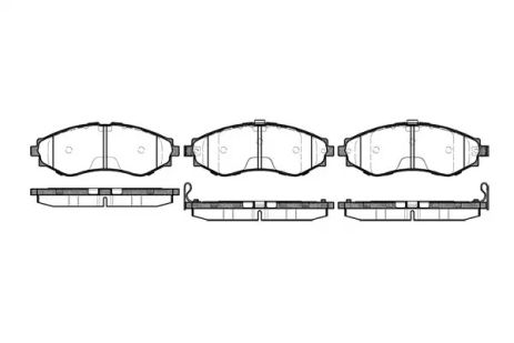 Комплект гальмівних колодок, дискове гальмо CHEVROLET EPICA, DAEWOO TOSCA, REMSA (064532)