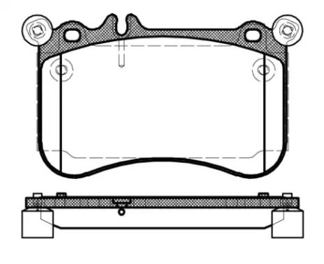 Комплект тормозных колодок, дисковый тормоз MERCEDES-BENZ SLC, REMSA (146500)
