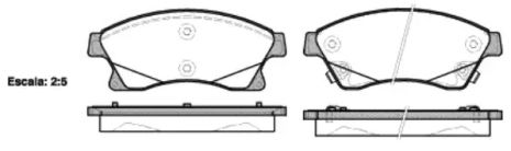 Комплект тормозных колодок, дисковый тормоз CHEVROLET CRUZE, OPEL ASTRA, REMSA (143112)