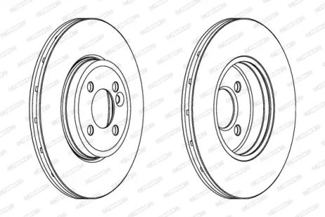 Диск тормозной MINI MINI, FERODO (DDF1711C)