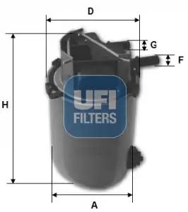 Фильтр топливный NISSAN X-TRAIL, UFI (2409500)