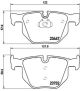 Комплект гальмівних колодок, дискове гальмо BMW X6, BREMBO (P06056)