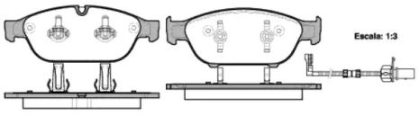 Комплект гальмівних колодок, дискове гальмо AUDI A6, REMSA (144102)