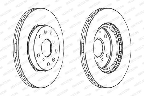 Диск гальмівний SUZUKI SX4, FIAT SEDICI, FERODO (DDF1620C)