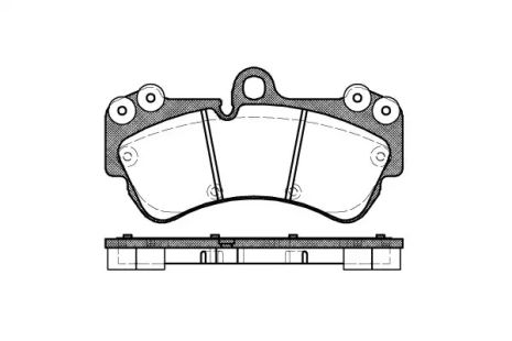 Комплект гальмівних колодок, дискове гальмо VW TOUAREG, PORSCHE CAYENNE, REMSA (099400)