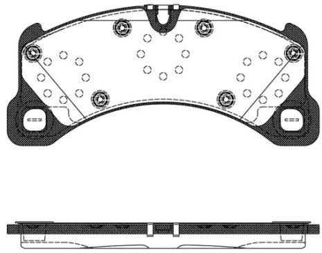 Комплект гальмівних колодок, дискове гальмо PORSCHE PANAMERA, REMSA (134550)