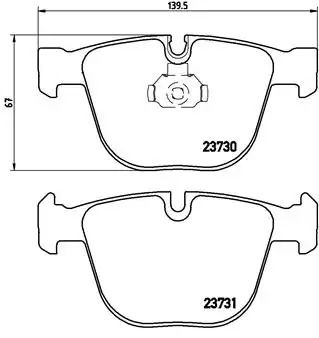 Комплект гальмівних колодок, дискове гальмо ROLLS-ROYCE PHANTOM, BMW X6, BREMBO (P06026)