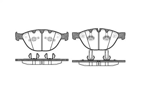 Комплект тормозных колодок, дисковый тормоз ROLLS-ROYCE PHANTOM, JAGUAR XJ, REMSA (095810)