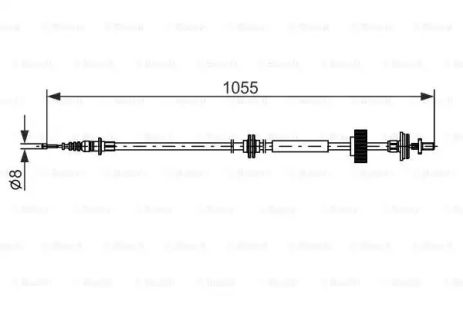 Трос ручного тормоза MERCEDES-BENZ S-CLASS, BOSCH (1987482791)
