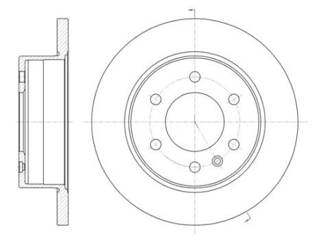 Диск тормозной MERCEDES-BENZ SPRINTER, VW CRAFTER, REMSA (6103500)