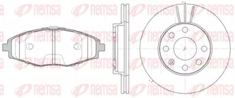 Комплект тормозов, 2 диска+4 колодки CHEVROLET LANOS, DAEWOO LANOS, REMSA (869601)