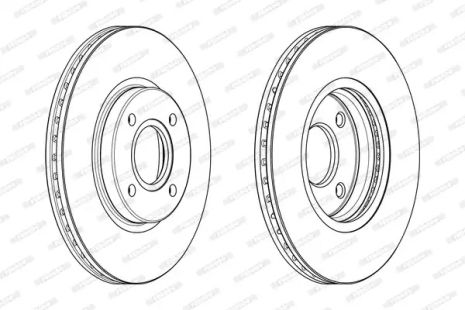 Диск гальмівний FORD B-MAX, FERODO (DDF2461C)