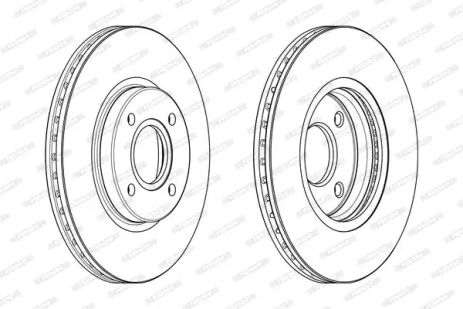 Диск тормозной FORD B-MAX, FERODO (DDF2461C)