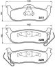 Комплект тормозных колодок, дисковый тормоз JEEP COMMANDER, BREMBO (P37011)