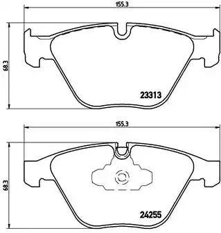 Комплект гальмівних колодок, дискове гальмоBMW 5(F10) 523I,528I,520D,525D,530D 2010 - передн., BREMBO (P06055