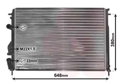 Радіатор охолодження двигуна RENAULT SCÉNIC, Van Wezel (43002241)