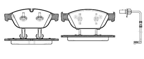 Комплект тормозных колодок, дисковый тормоз AUDI A6, REMSA (144112)