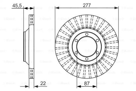 Диск гальмівний HYUNDAI GALLOPER, MITSUBISHI GALLOPER, BOSCH (0986479702)