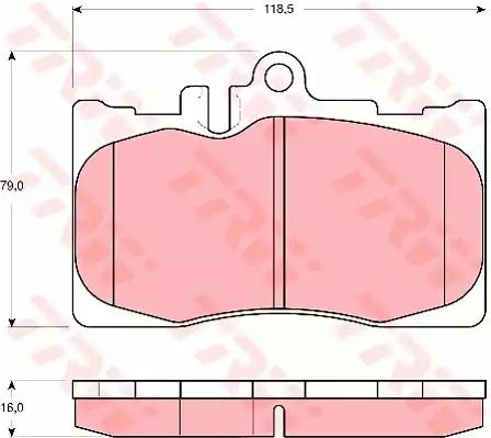 Комплект гальмівних колодок, дискове гальмо TOYOTA CELSIOR, LEXUS LS, TRW (GDB3322)