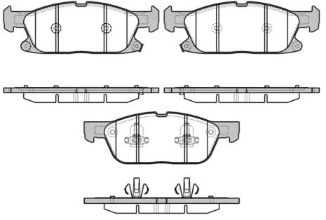 Комплект тормозных колодок, дисковый тормоз FORD GALAXY, FORD USA, REMSA (165702)