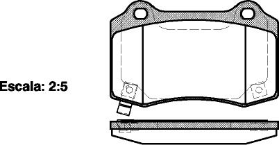 Комплект тормозных колодок, дисковый тормоз CHEVROLET CAMARO, JEEP GRAND, REMSA (043454)