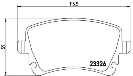 Комплект гальмівних колодок, дискове гальмо VW TRANSPORTER, BREMBO (P85083)