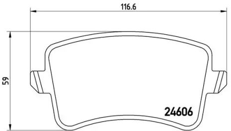 Комплект гальмівних колодок, дискове гальмо AUDI A5, BREMBO (P85100)