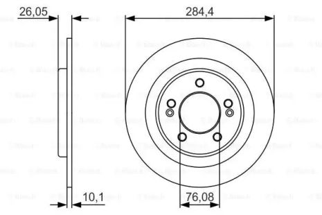 Диск тормозной HYUNDAI i30, KIA PRO, BOSCH (0986479A47)