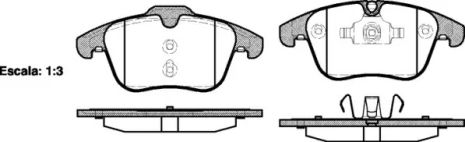 Комплект тормозных колодок, дисковый тормоз LAND ROVER, FORD MONDEO, REMSA (121900)