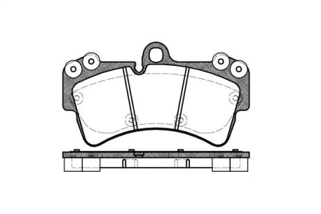 Комплект гальмівних колодок, дискове гальмо AUDI Q7, VW TOUAREG, REMSA (099500)