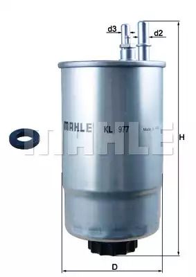 Фильтр топливный FIAT DUCATO, PEUGEOT BOXER, MAHLE/KNECHT (KL977D)
