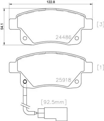 Комплект тормозных колодок, дисковый тормоз FORD AUSTRALIA, BREMBO (P24066)