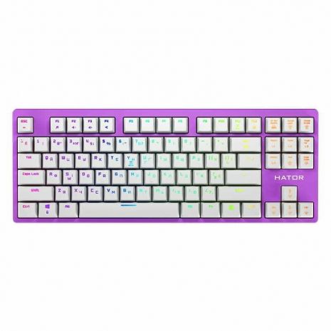 Клавиатура Hator Rockfall EVO TKL Optical Ukr (HTK-633) Lilac USB