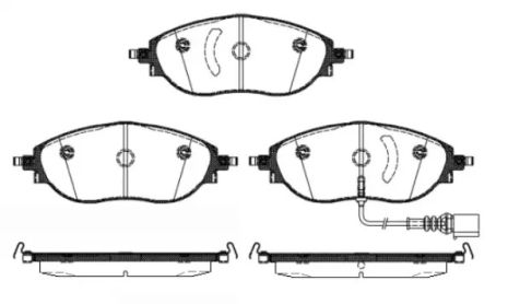 Комплект гальмівних колодок, дискове гальмо AUDI A3, SEAT LEON, REMSA (147001)