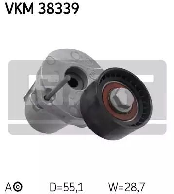 Натяжний ролик поліклінового ременя BMW 1, SKF (VKM38339)