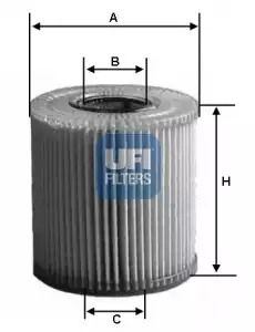 Фильтр масляный CHRYSLER CROSSFIRE, MERCEDES-BENZ E-CLASS, UFI (2500200)