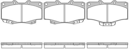 Комплект тормозных колодок, дисковый тормоз GREAT WALL, VW TARO, REMSA (031504)